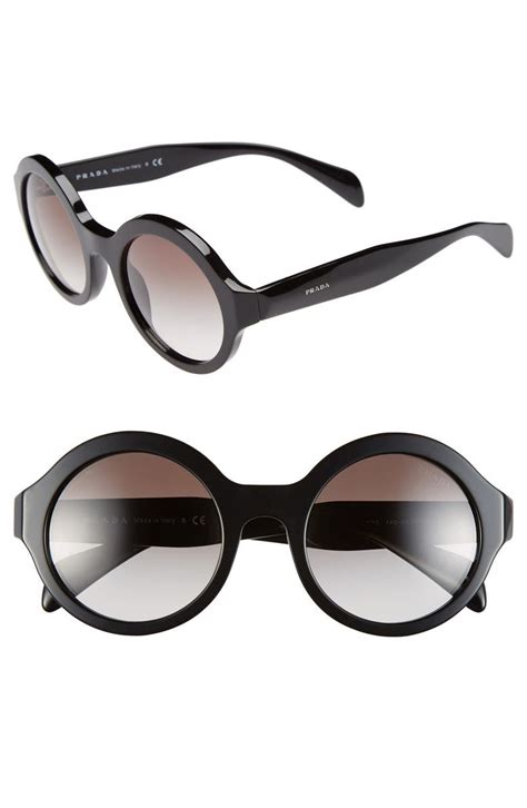 prada round 51mm sunglasses|prada 53mm round sunglasses.